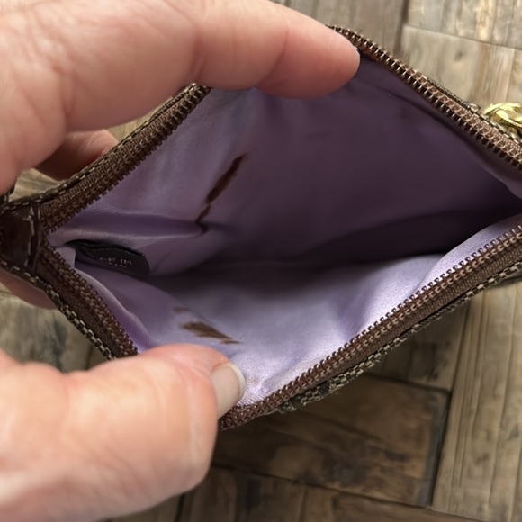 Coach Signature C Brown Wristlet - Picture 7 of 7